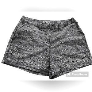 Nike Dri-Fit Black & White Print Golf Shorts, Size 4
